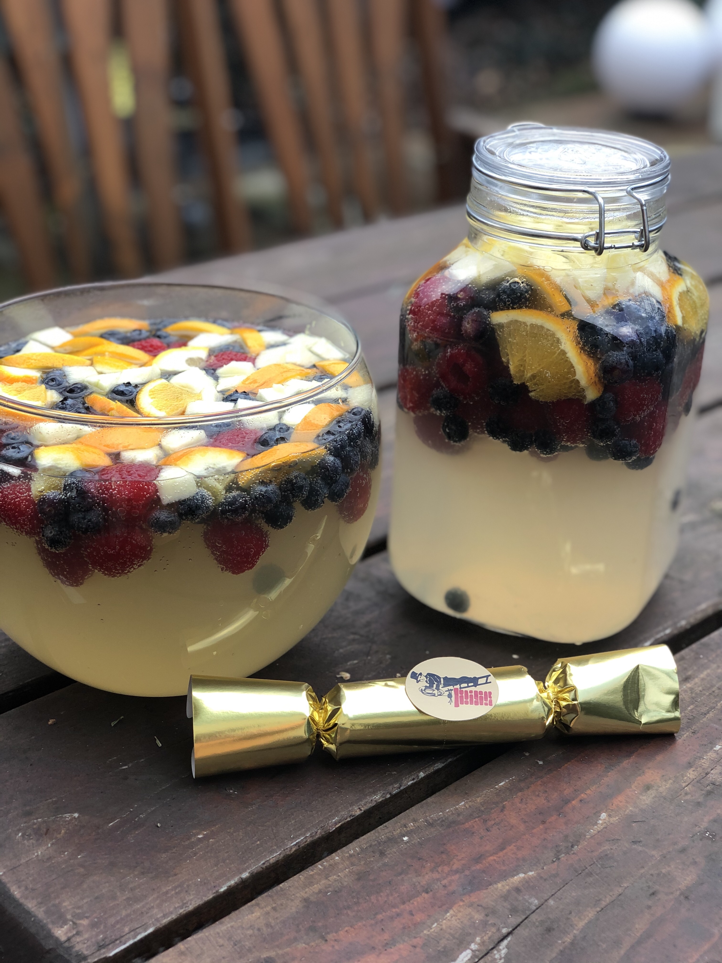 Silvestergruß – DIY Knabberspaß und Wodka – Bowle – Elly´s Do it yourself